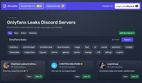 onlyfans leaked discord server|Browse Onlyfans Leaks Discord Servers 